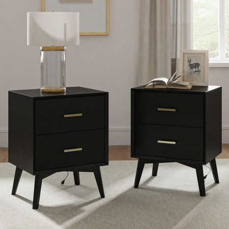 George Oliver : Tủ 02 Ngăn Kéo + Tích Hợp Ổ Cắm Điện Và Cổng USB